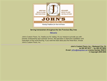 Tablet Screenshot of johnscustomfloors.com